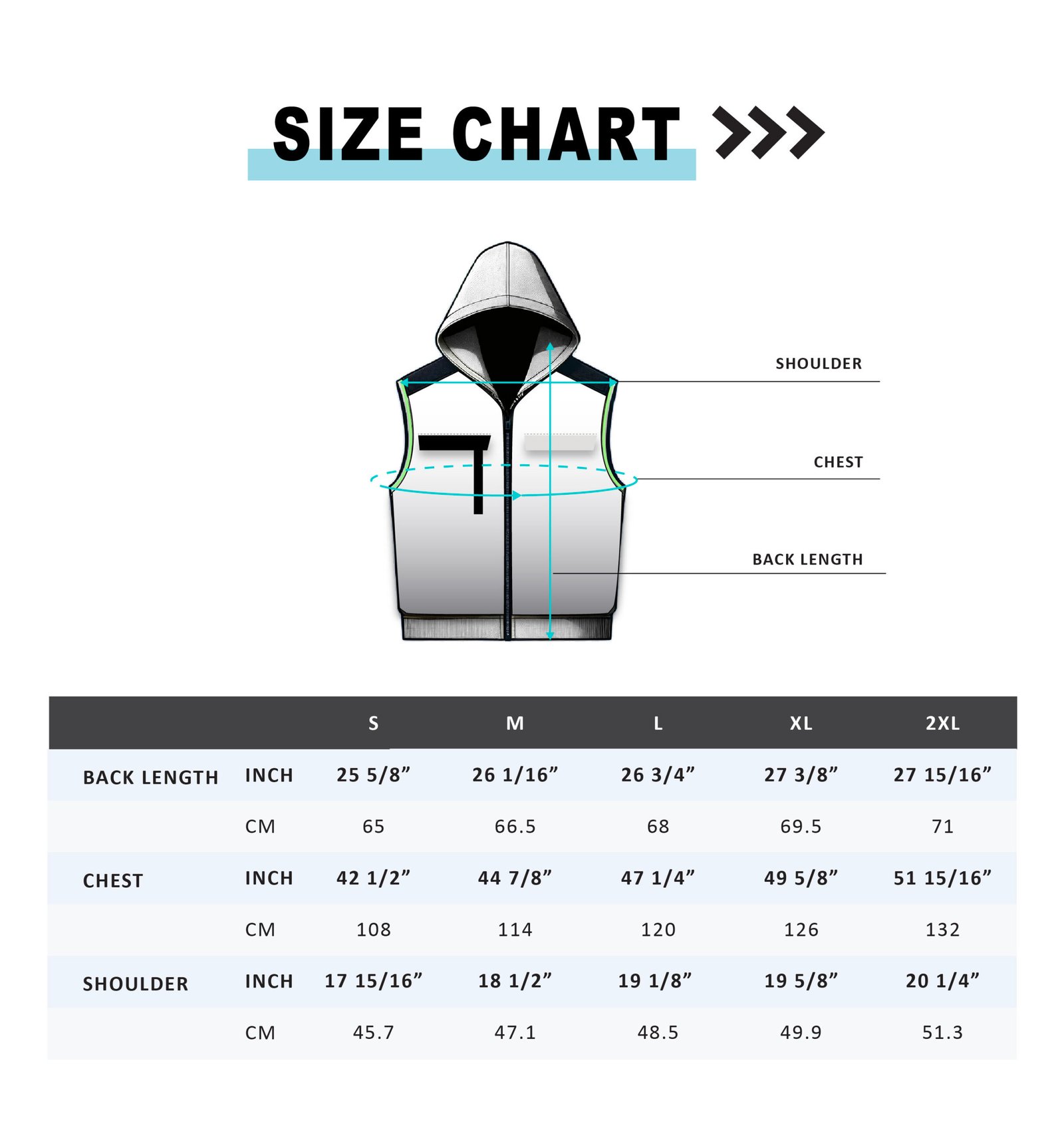 polar quest vest sizes