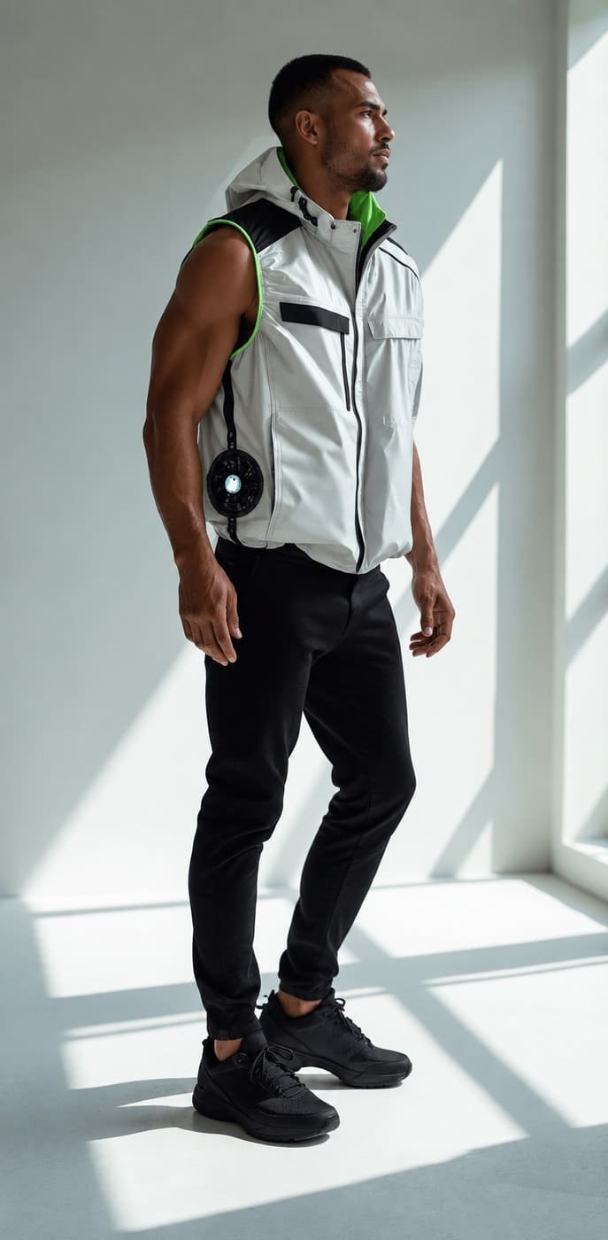 Gray Fan Vest