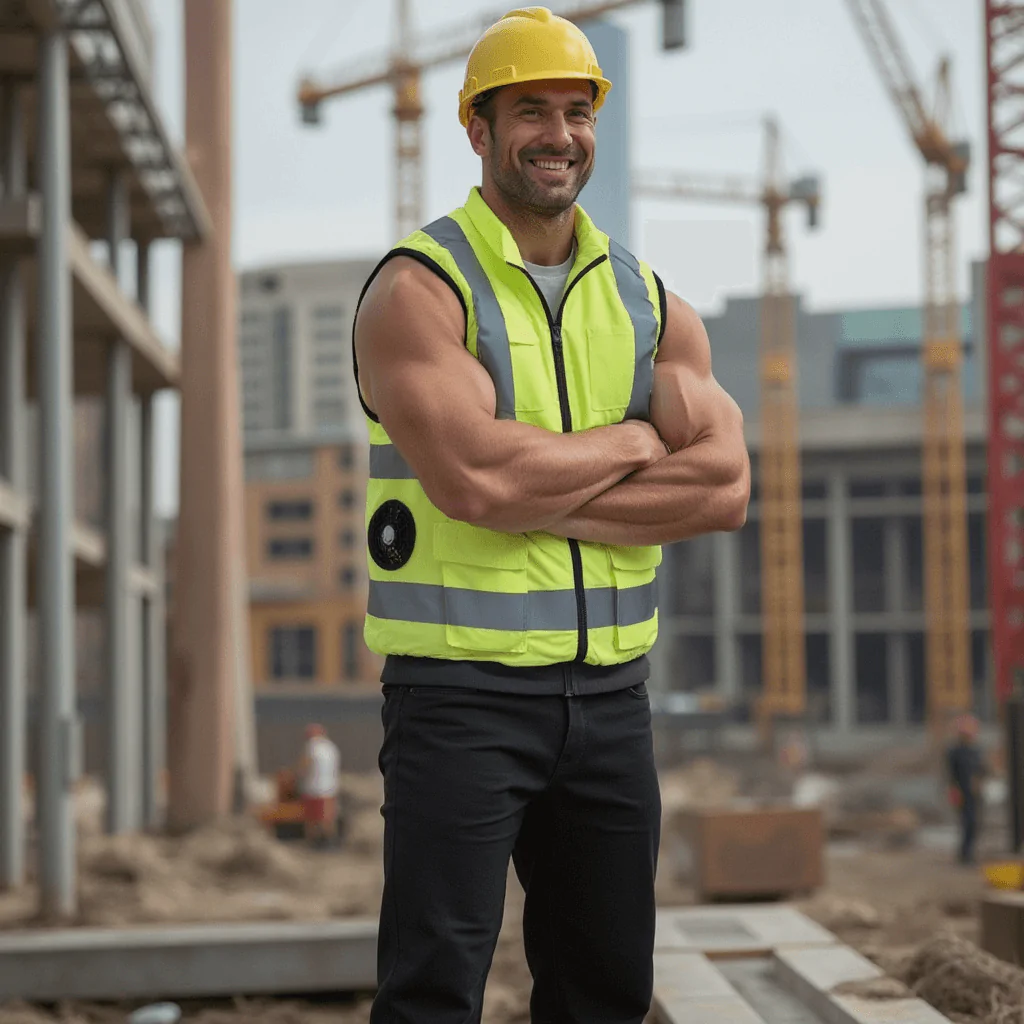 Polar Quest cooling vest for outdoor workers - rechargeable battery