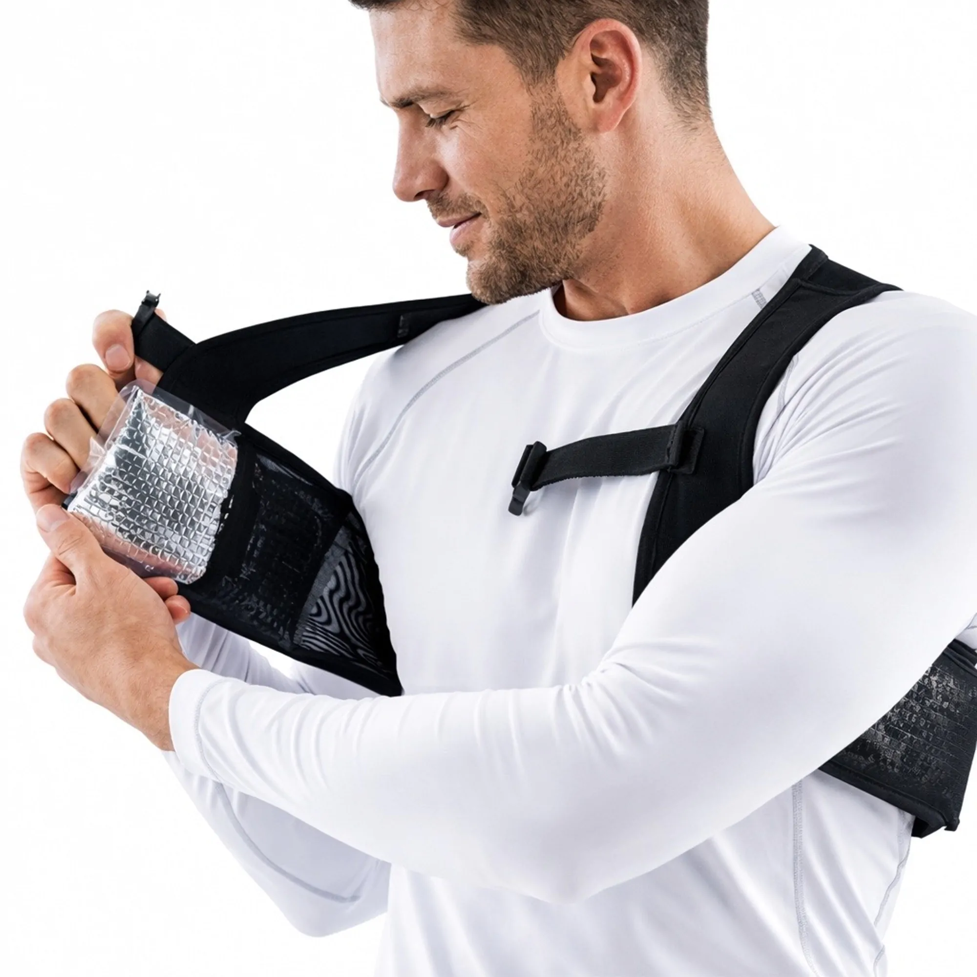 Polar Quest ice cooling vest for construction landscaping extreme heat