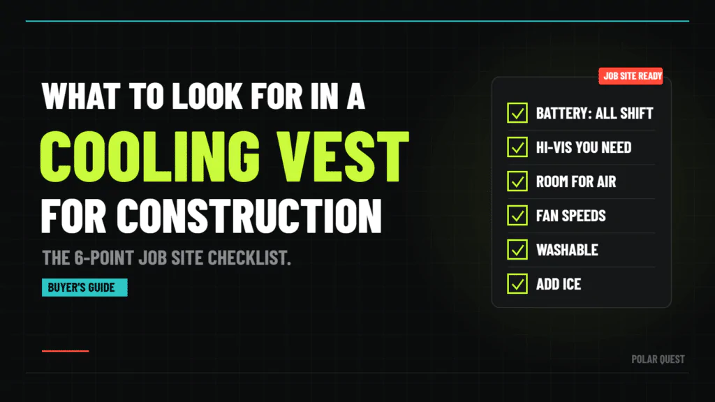 What to look for in a cooling vest for construction: the 6-point job site checklist